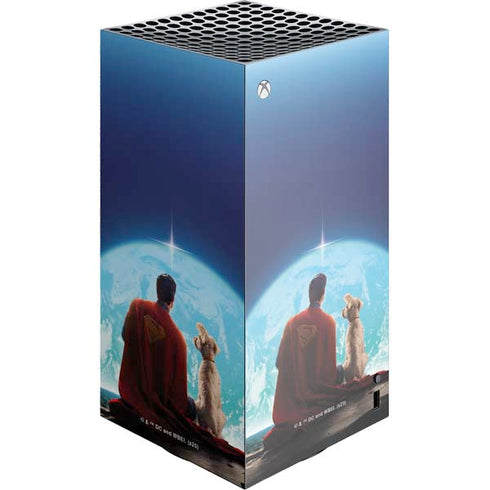Superman 2025 Superman & Krypto watch the Earth XBox Series X Digital Edition Console Skin